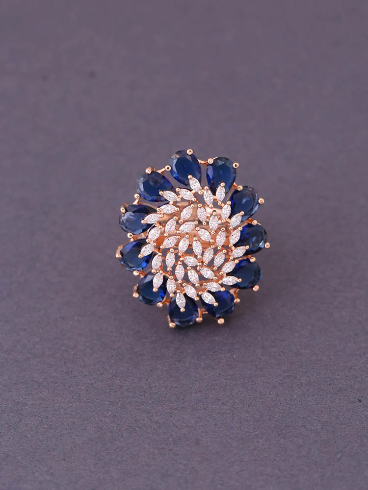 Navy Evangelia Adjustable Ring - Image 2