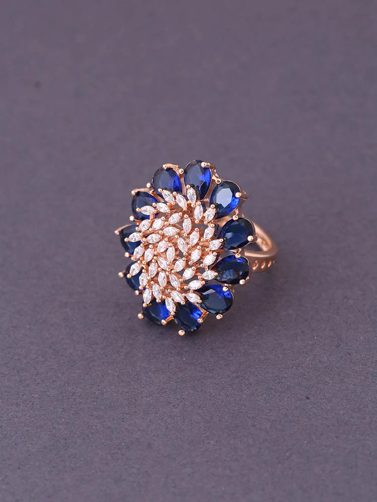 Navy Evangelia Adjustable Ring - Image 3