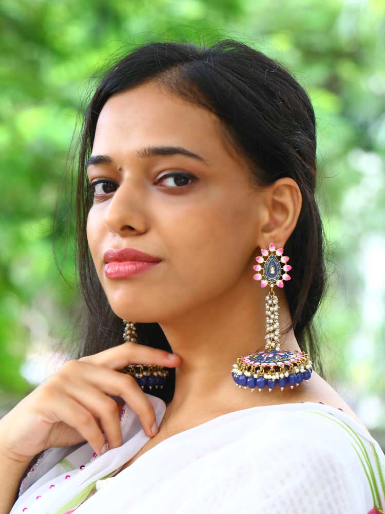 Navy Jacki Jhumkis - Image 2