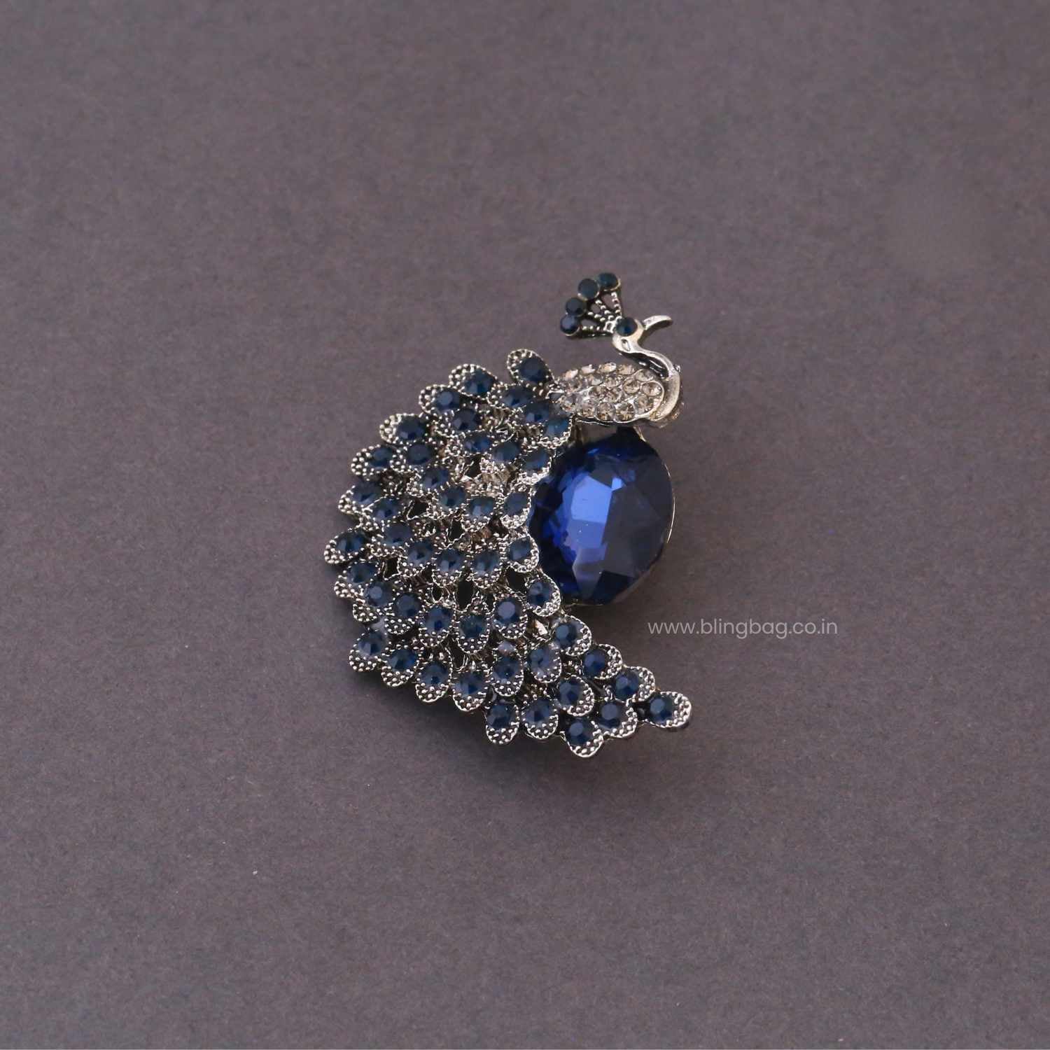 Navy Morni Brooch - Image 3