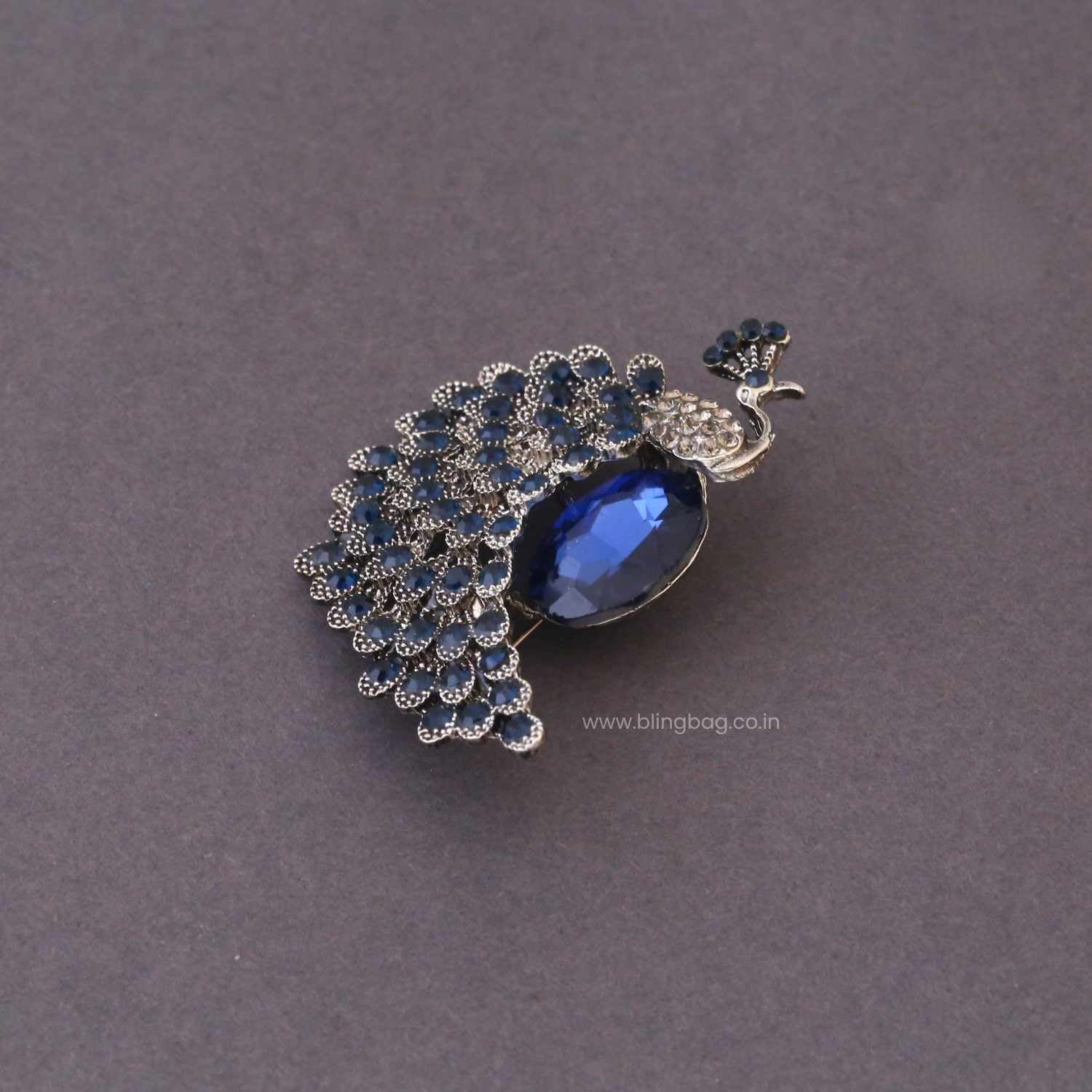 Navy Morni Brooch - Image 4
