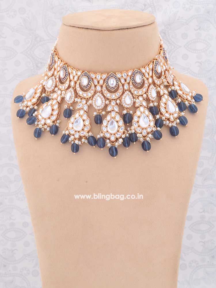 Navy Panjurli Jewellery Set - Image 2
