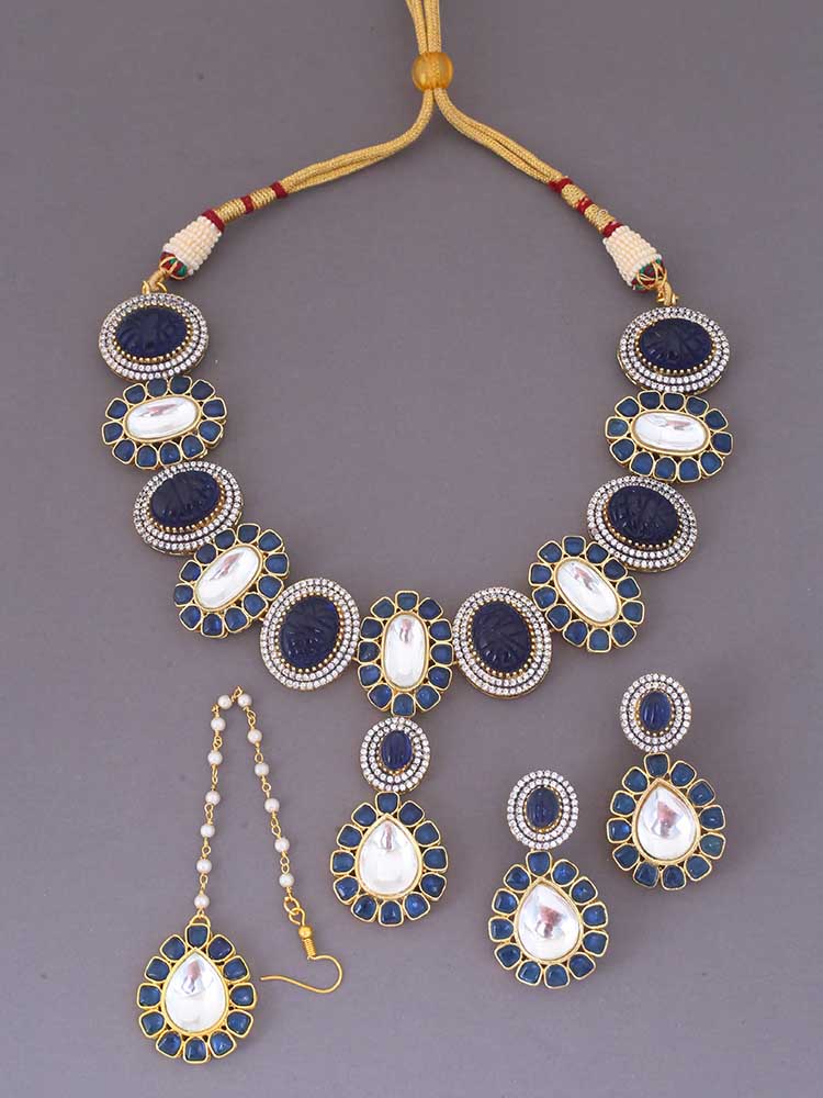 Navy Roseline Zirconia Jewellery Set - Image 4