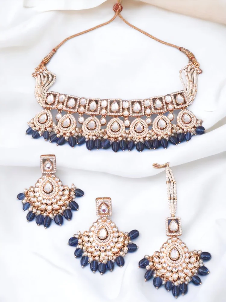 Navy Taani Jewellery Set