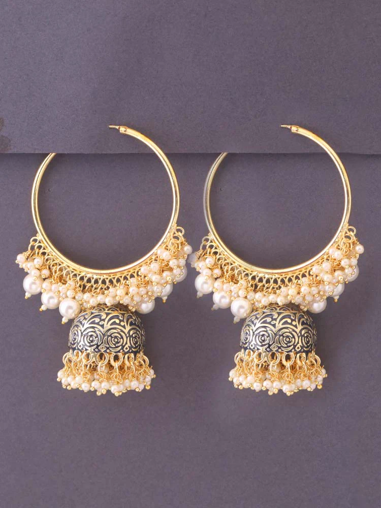 Navy Zulfi Jhumkis - Image 2