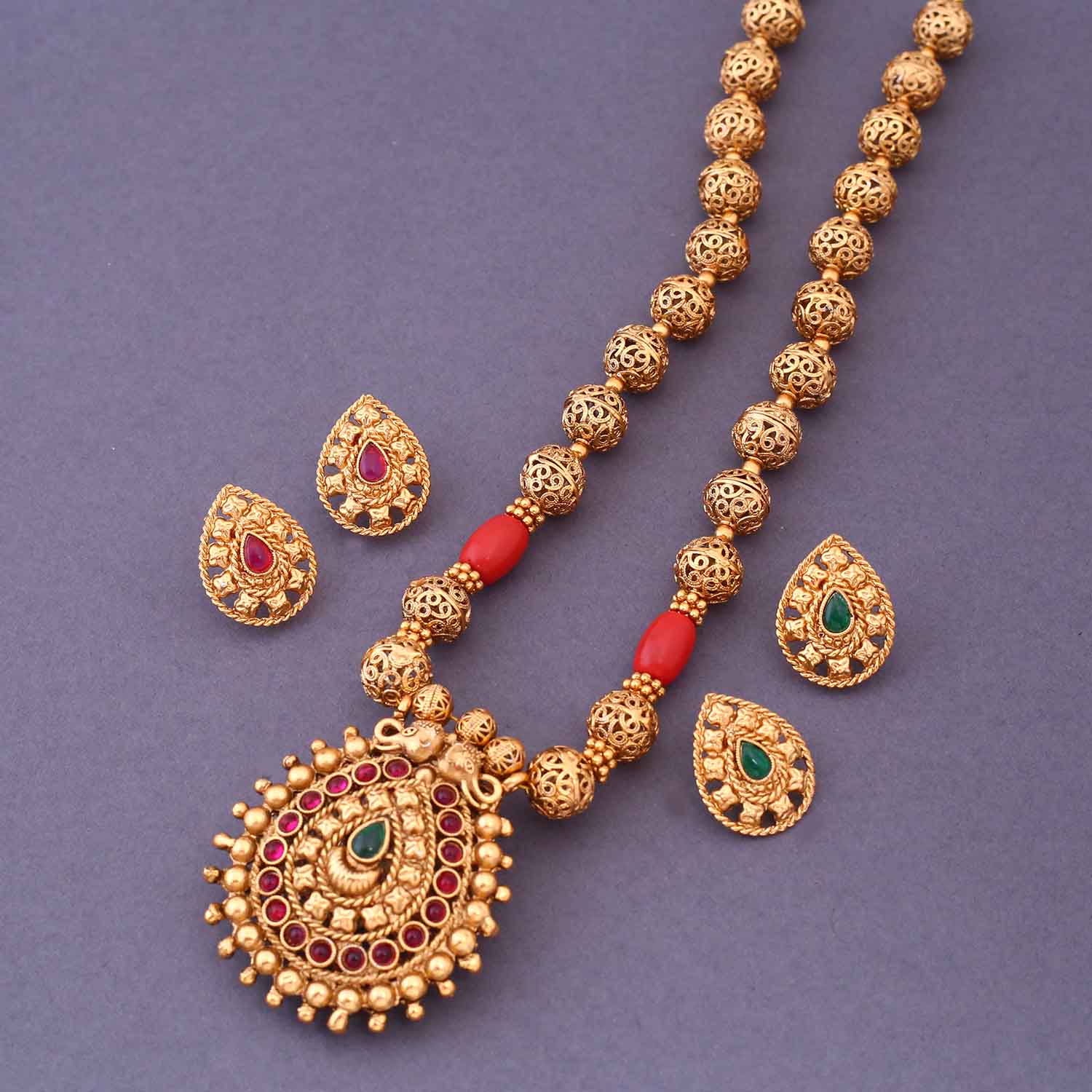 Nirguna Reversible Temple Jewellery Set- New Arrival - Image 5