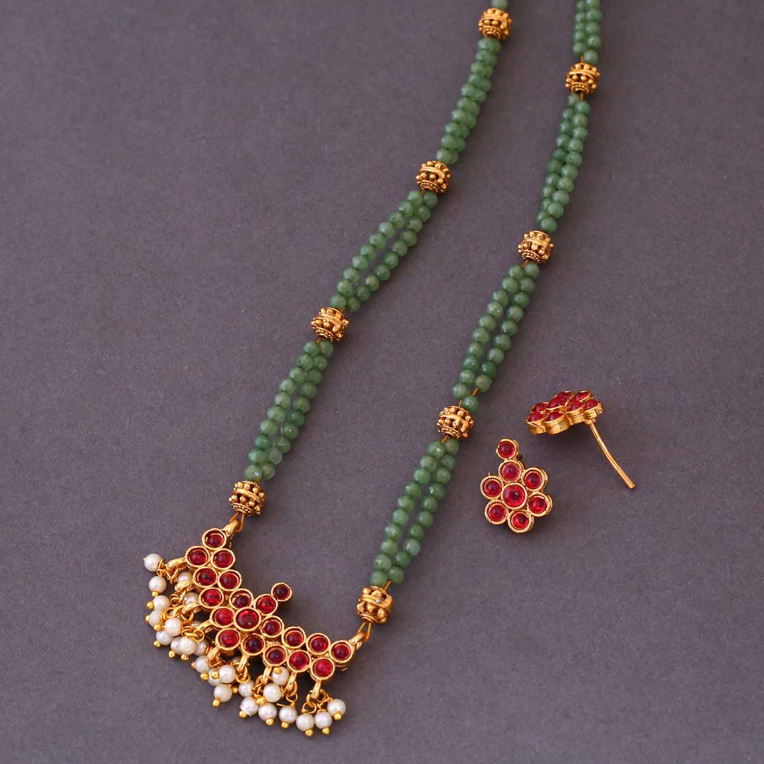 Nivashni Reversible Antique Pendant Set- New Arrival - Image 6