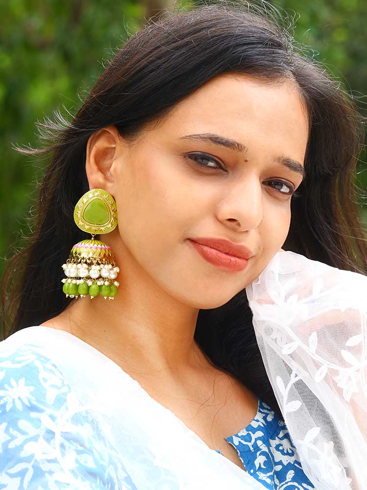 Olive Chetaki Jhumkis - Image 2