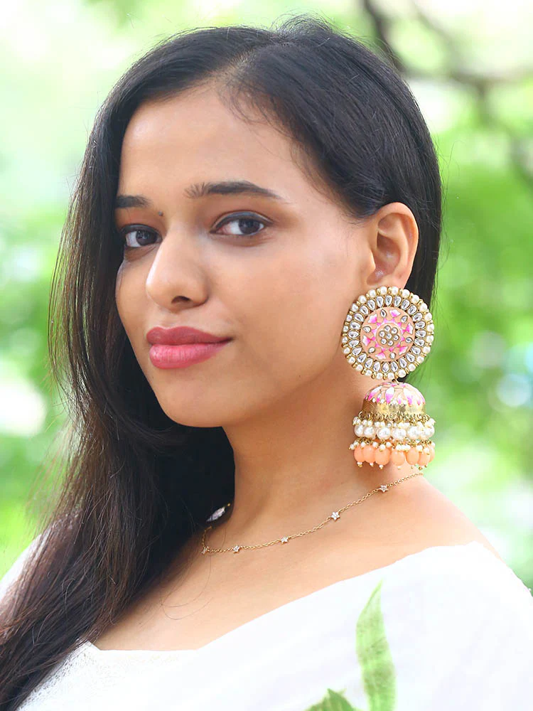 Peach Kritika Jhumkis - EOSS - Image 2