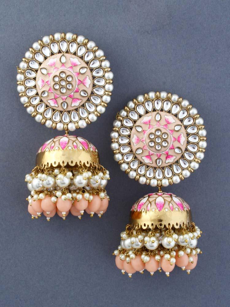 Peach Kritika Jhumkis - EOSS - Image 3