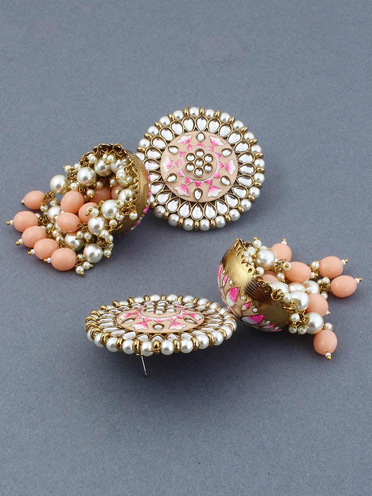 Peach Kritika Jhumkis - EOSS - Image 4