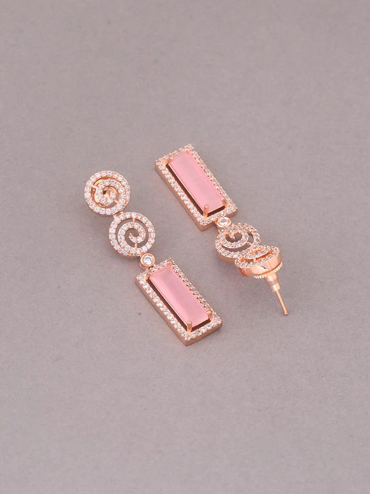 Pink Kimi Zirconia Danglers - Image 3
