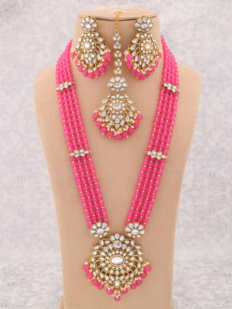 Pink Shahara Jewellery Set