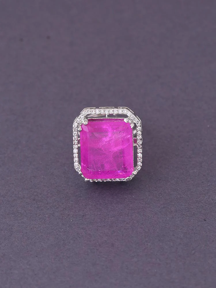 Pink Violet Adjustable Ring - Image 2