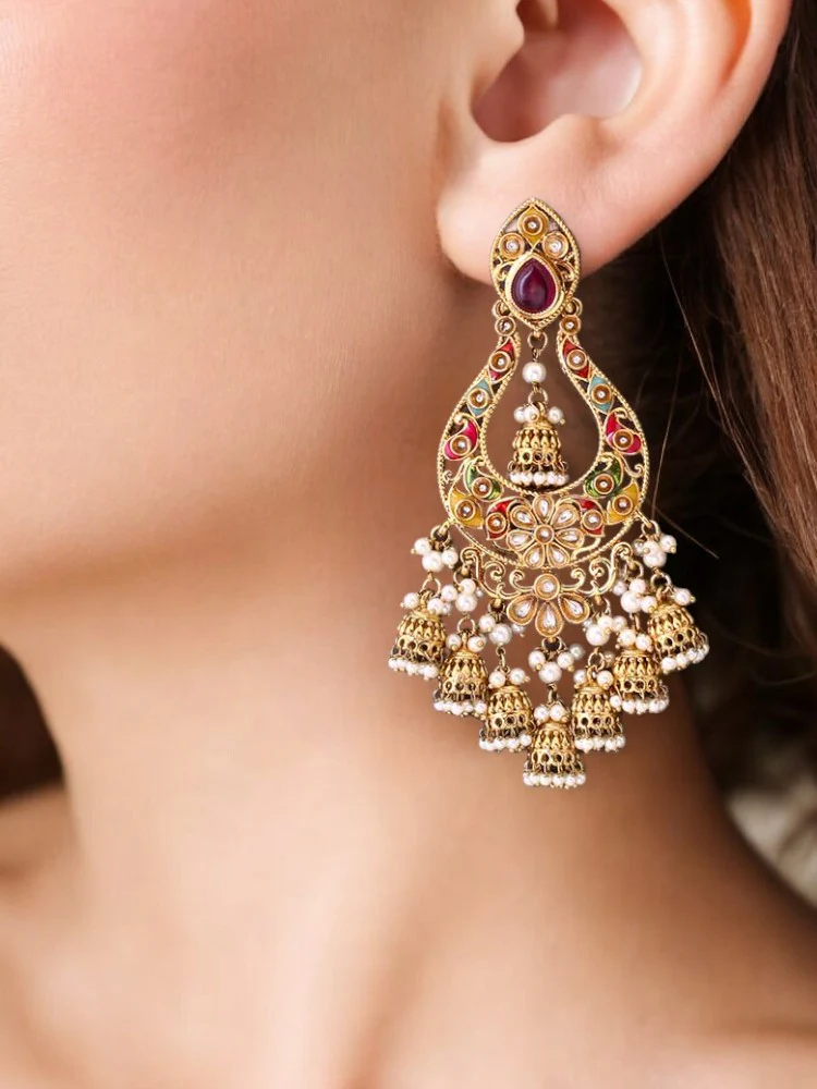 Prismatic Aliya Jhumkis - Image 2
