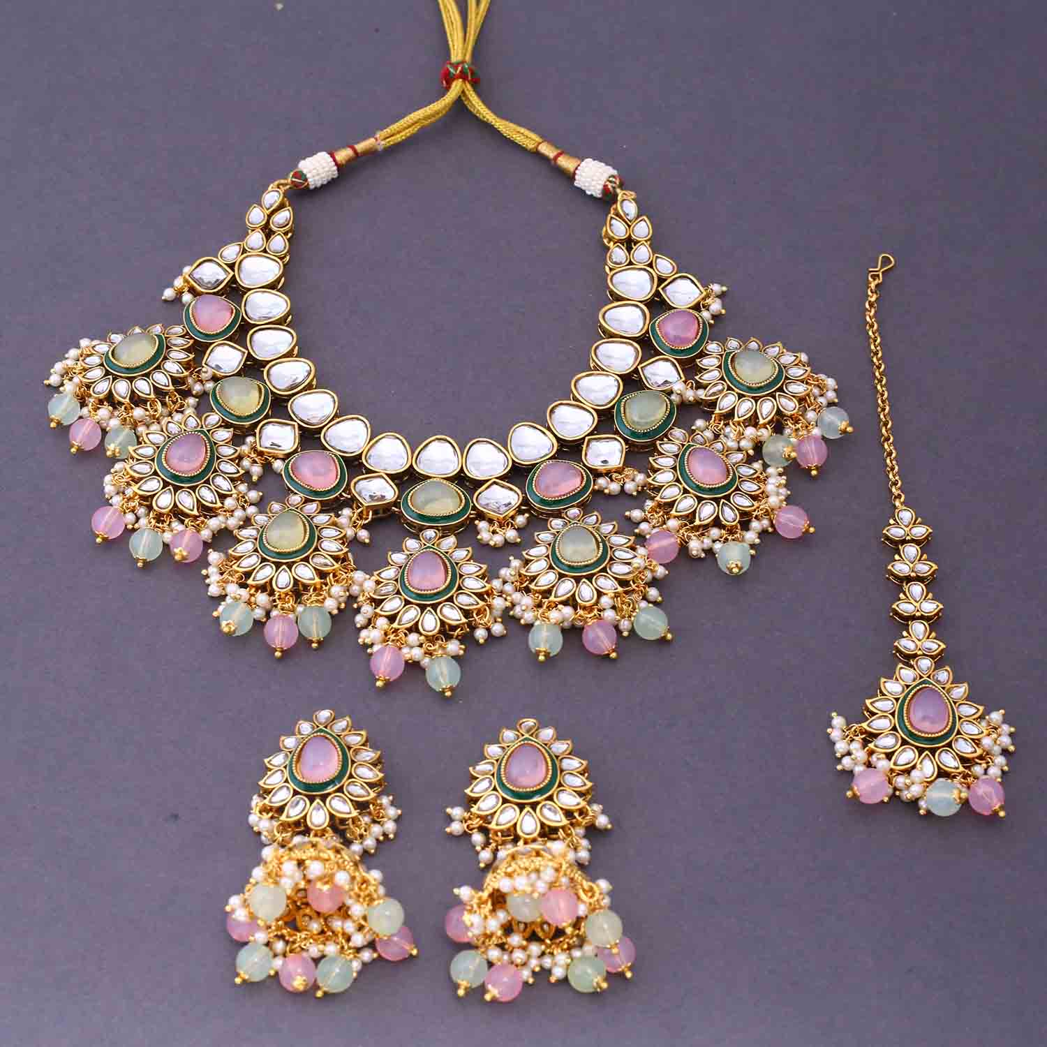 Prismatic Maanvita Kundan Jewellery Set - Image 3