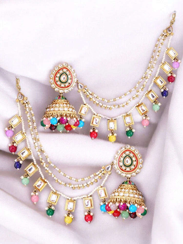 Prismatic Shivakshi Sahara Jhumkis