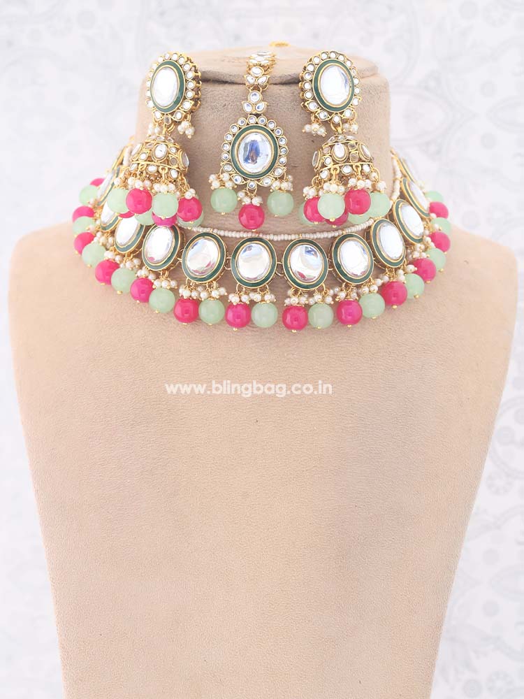 Prismatic Utsaah Kundan Jewellery Set - Image 2