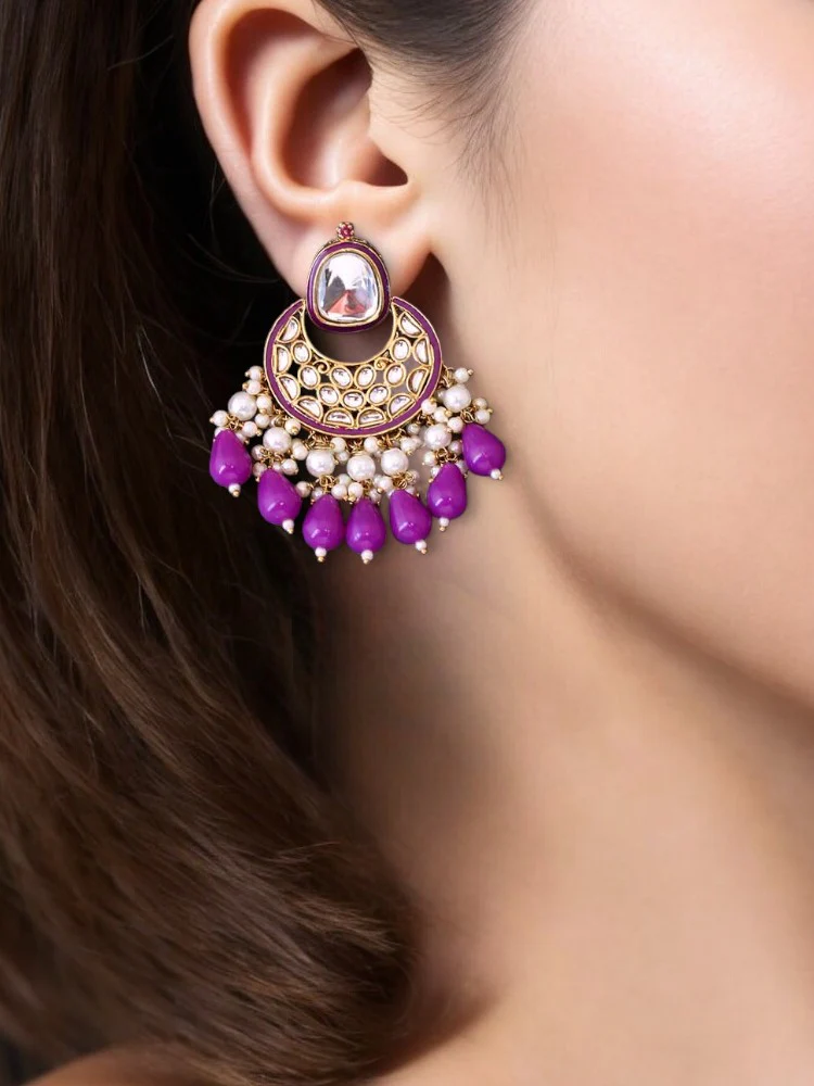 Purple Aabriti Chandbalis - Image 2