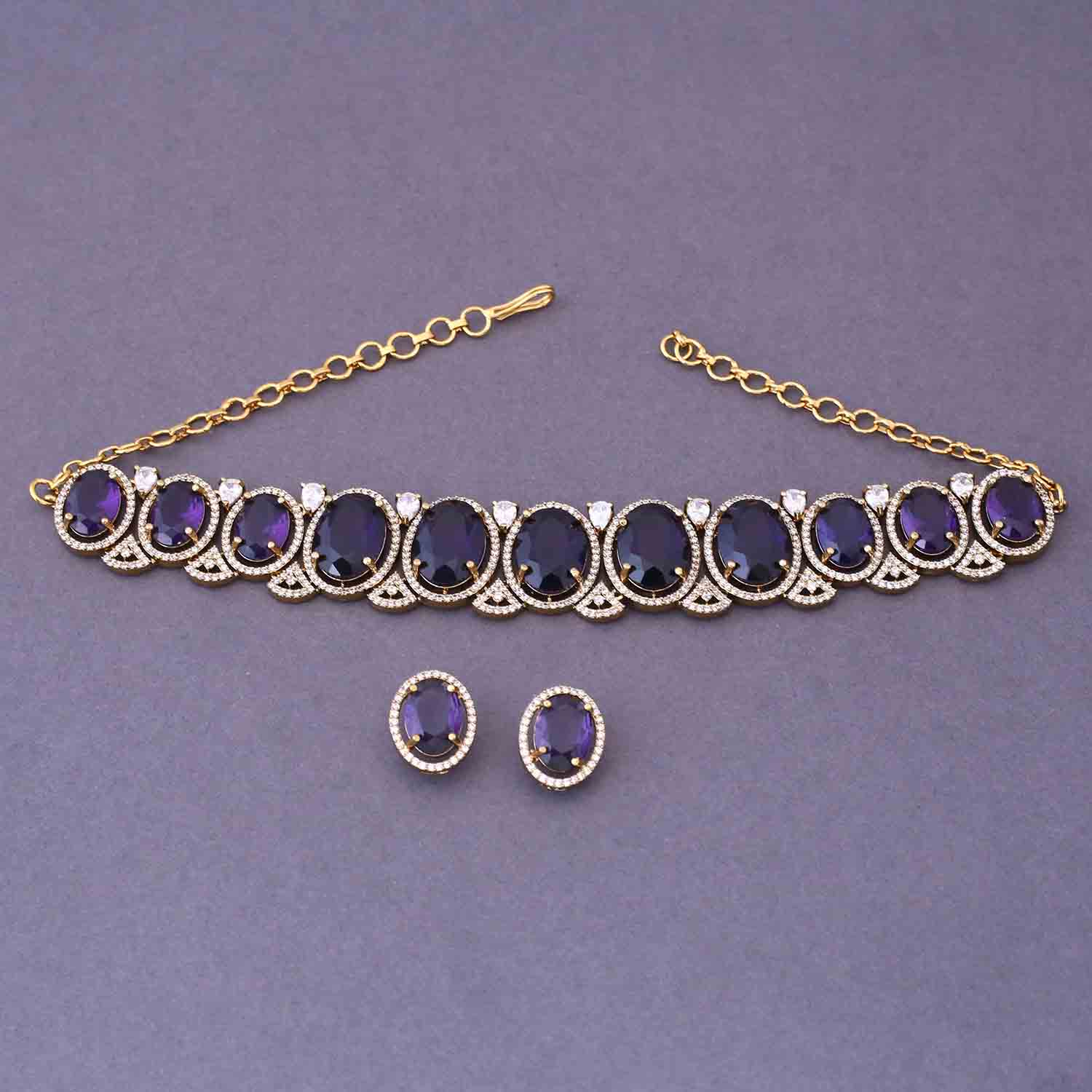 Purple Agape Victorian Jewellery Set - New Arrival - Image 3