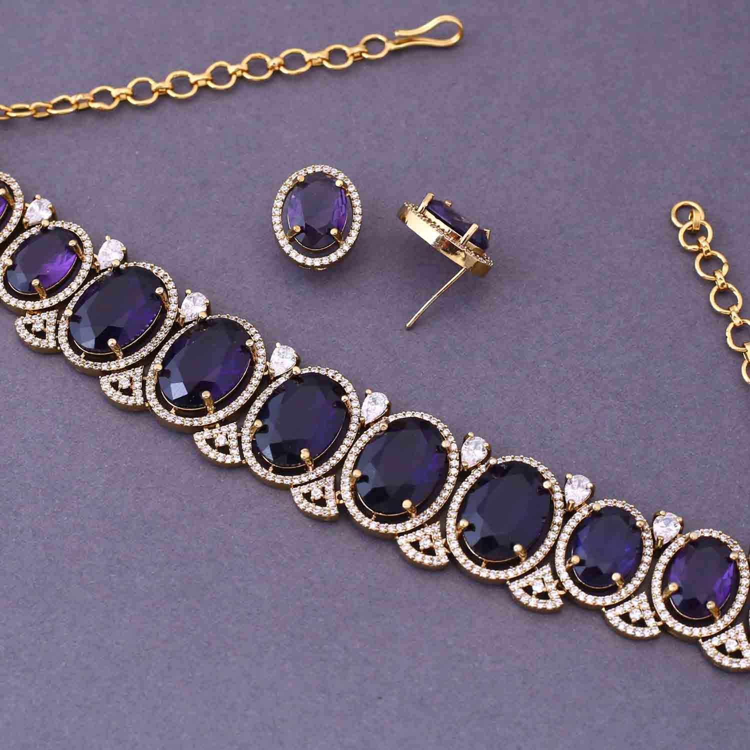 Purple Agape Victorian Jewellery Set - New Arrival - Image 4