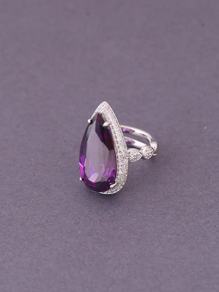 Purple Alexandra Adjustable Ring - Image 3