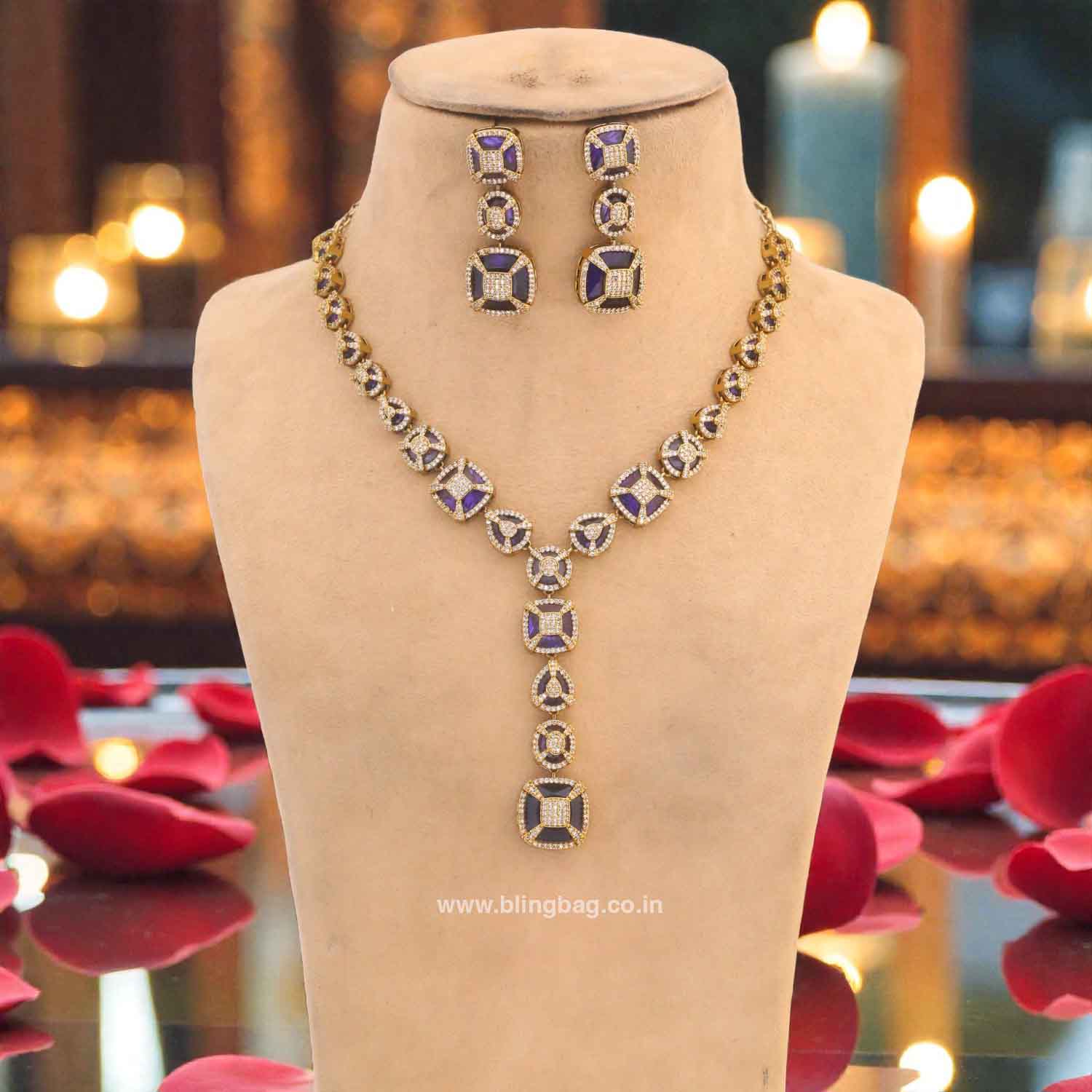 Purple Annae Victorian Jewellery Set- New Arrivals - Image 3