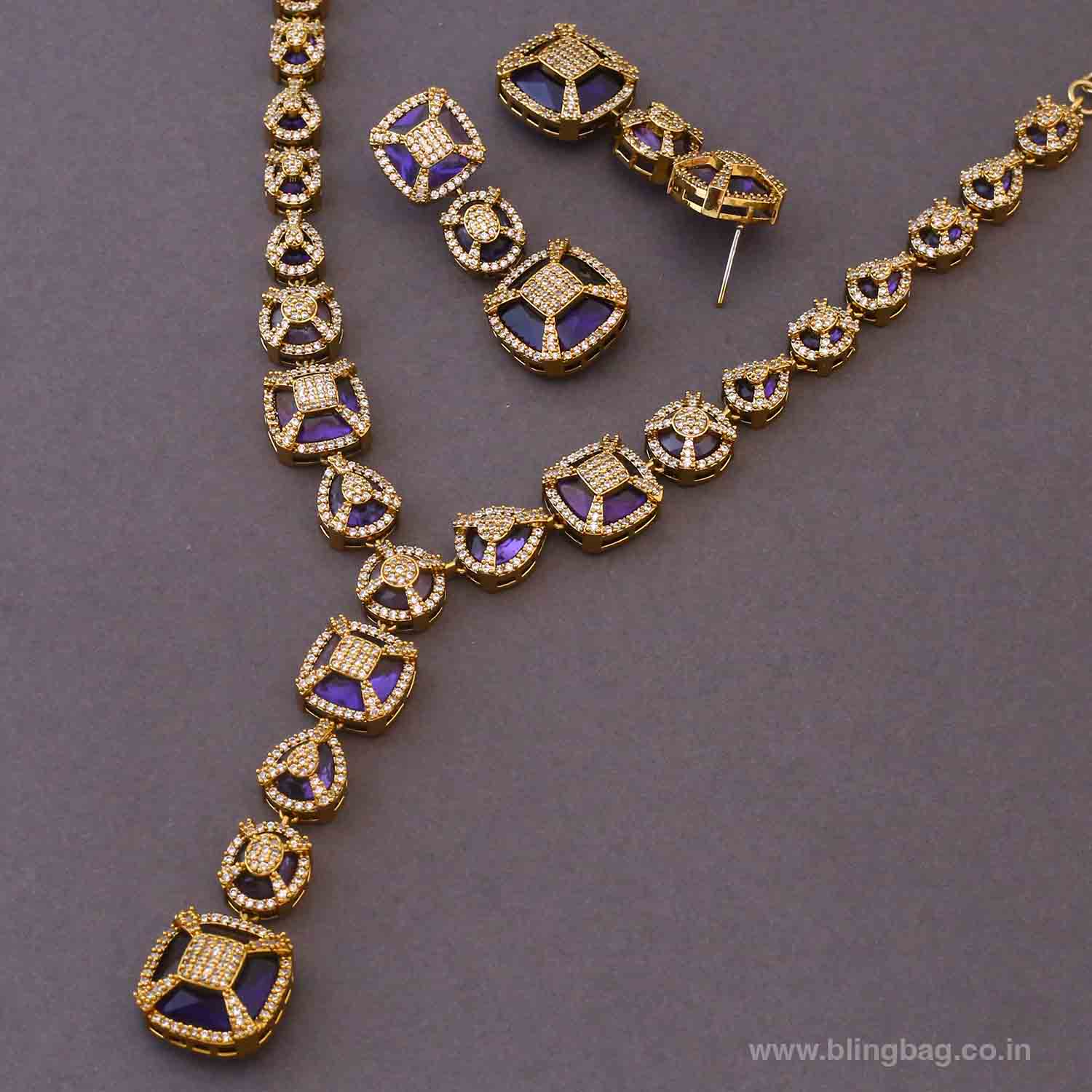 Purple Annae Victorian Jewellery Set- New Arrivals - Image 5