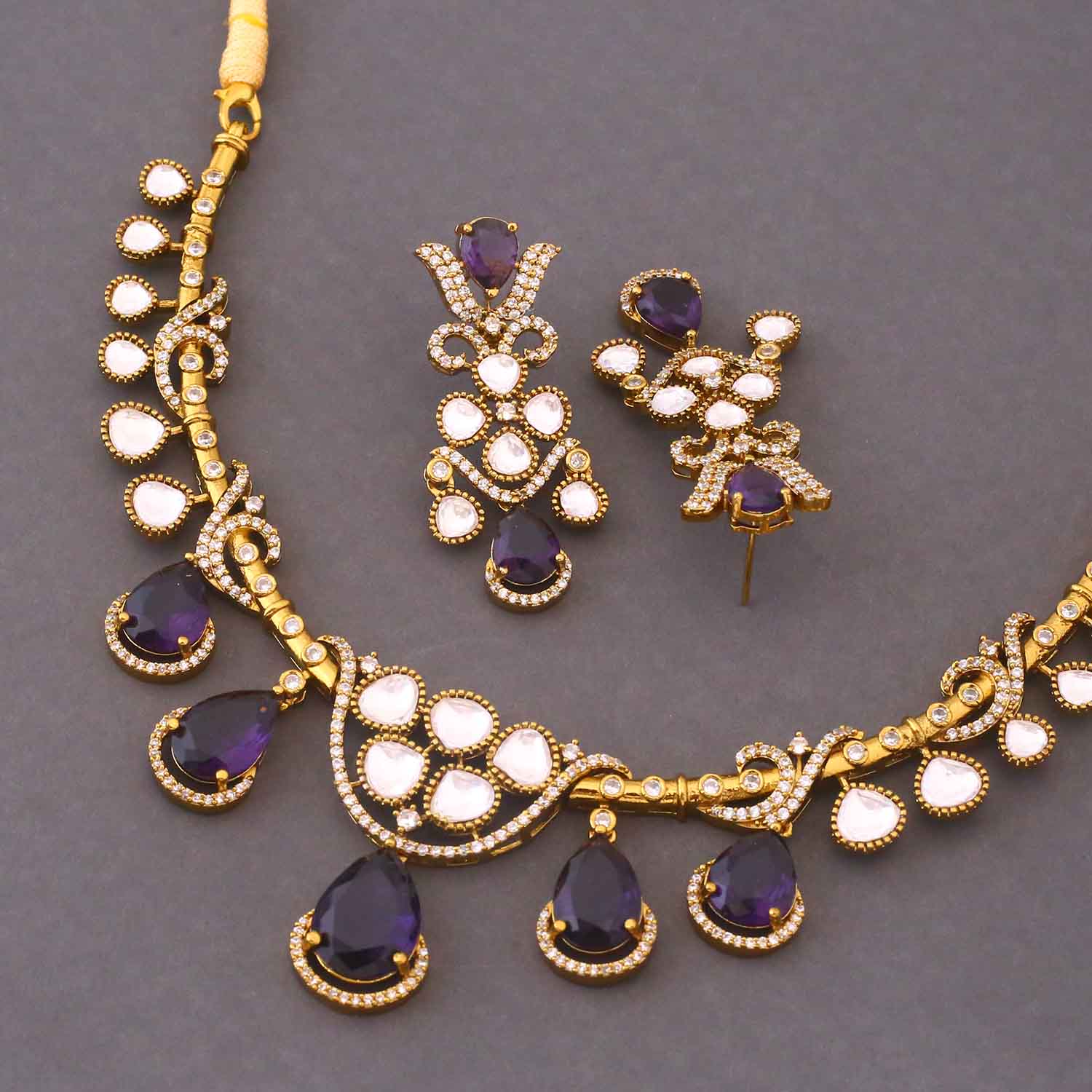 Purple Aurelisse Victorian Jewellery Set - New Arrival - Image 5