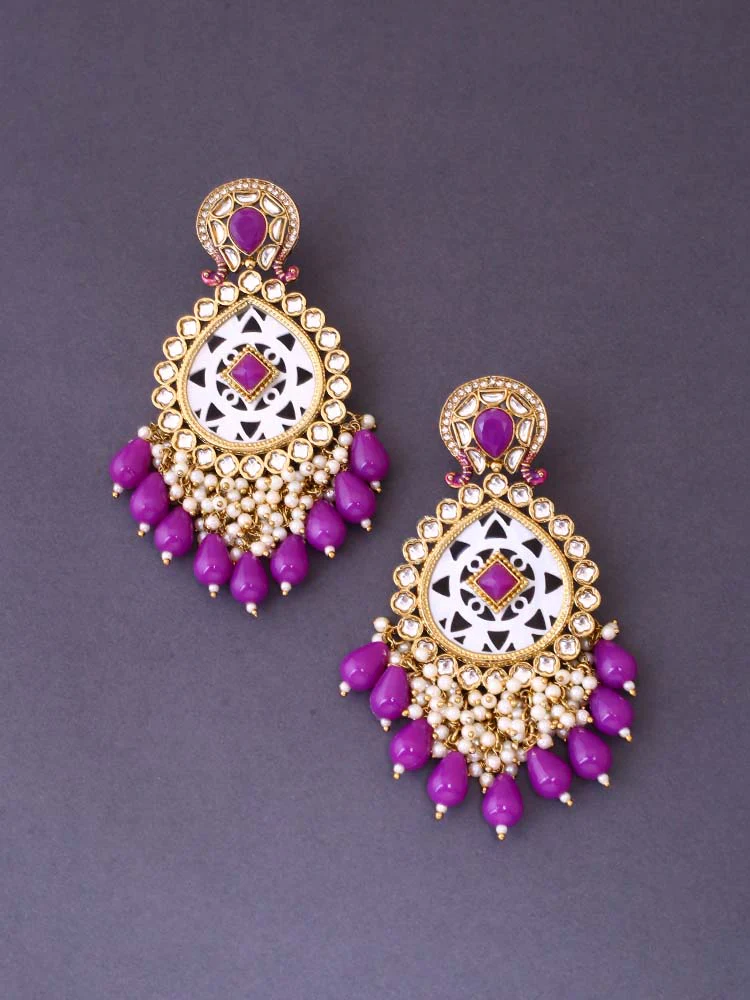 Purple Bani Chandbalis - Image 3