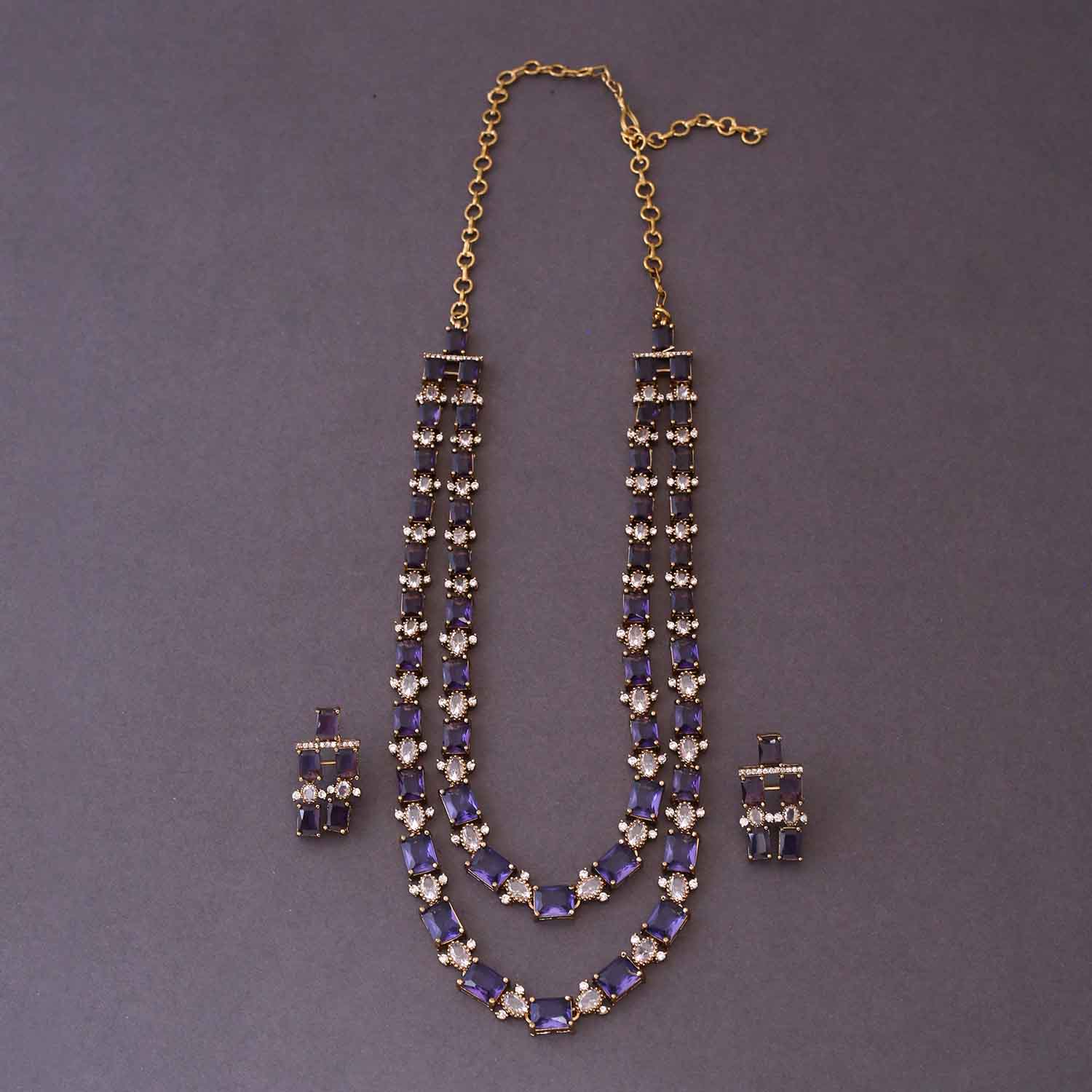 Purple Claitte Victorian Jewellery Set- New Arrival - Image 3