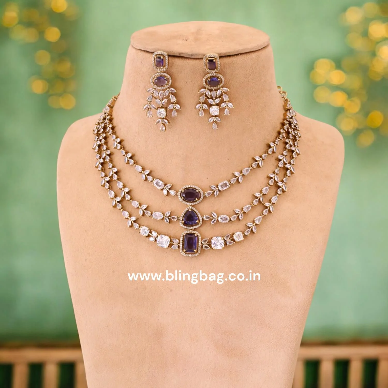 Purple Elora Victorian Jewellery Set- New Arrival - Image 2