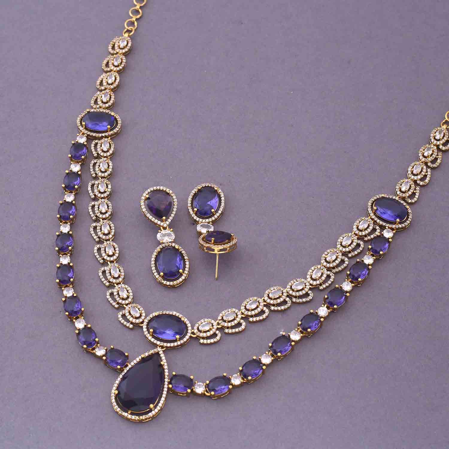 Purple Felise Victorian Jewellery Set - New Arrival - Image 4