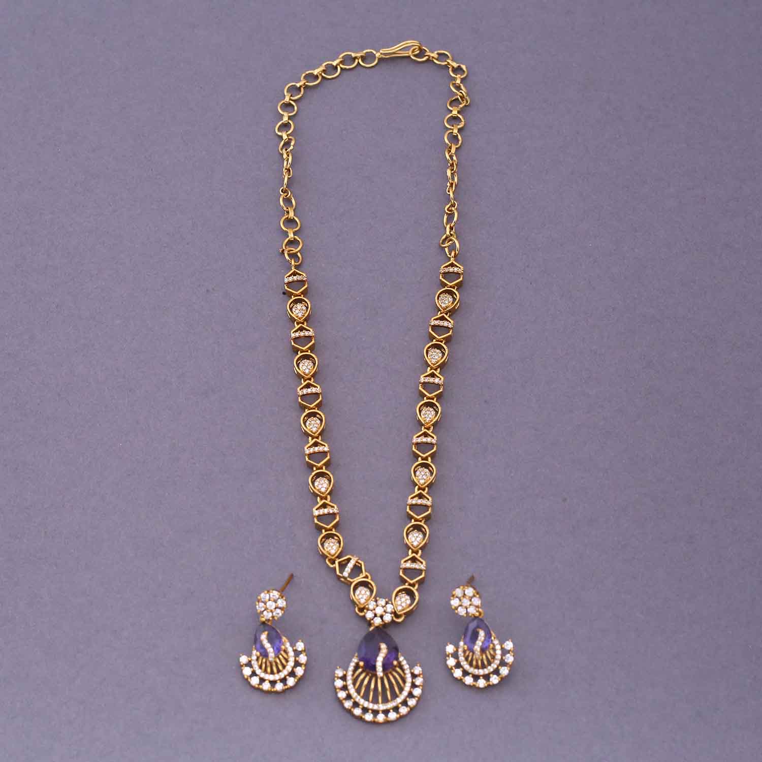 Purple Flana Victorian Jewellery Set - New Arrival - Image 3