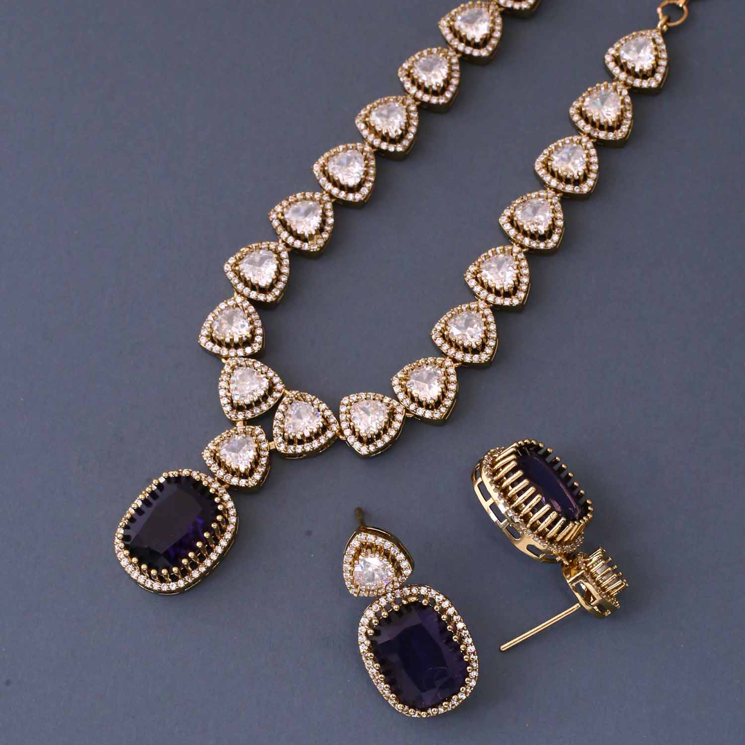 Purple Franziska Victorian Jewellery Set - New Arrival - Image 4