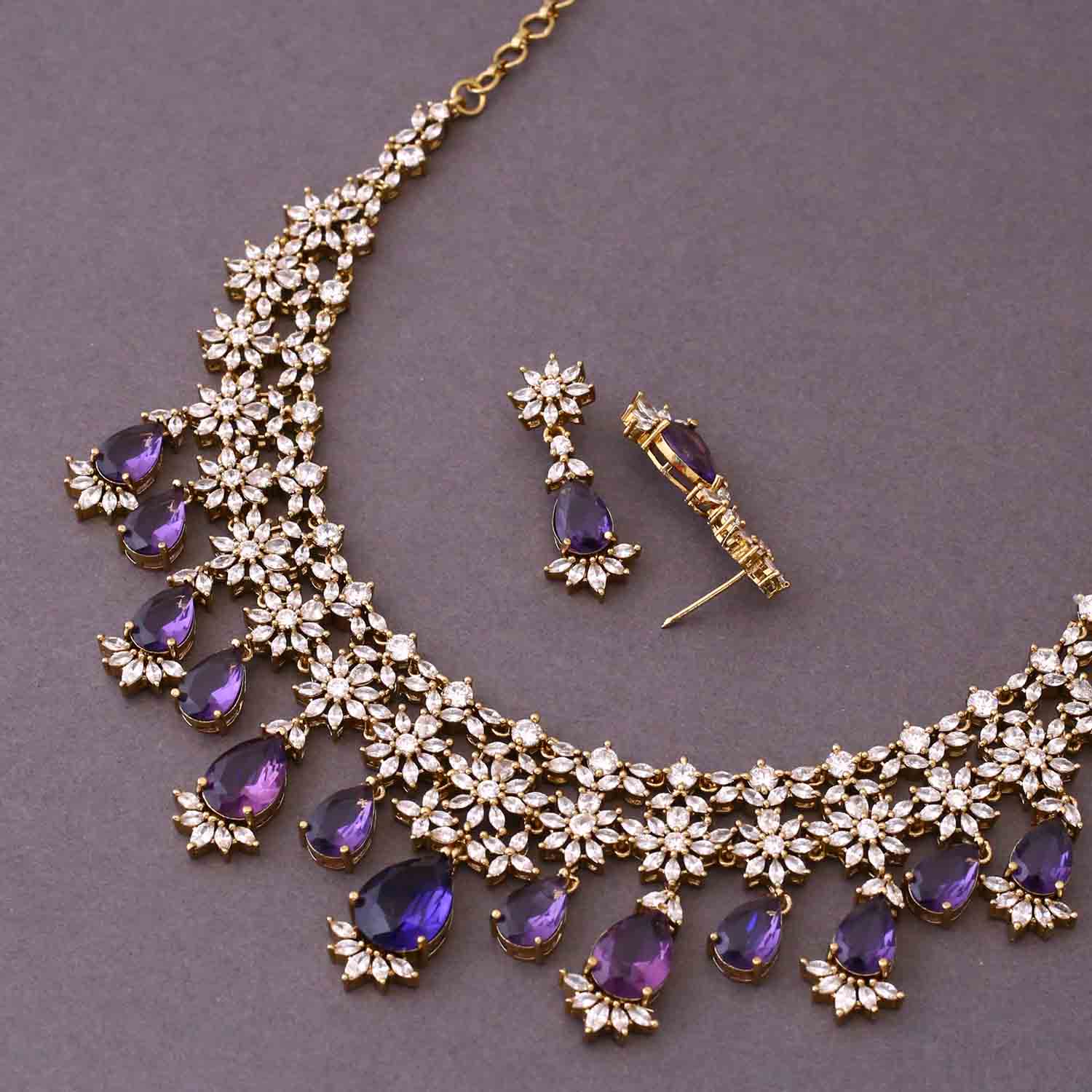 Purple Gretti Victorian Jewellery Set - New Arrival - Image 4