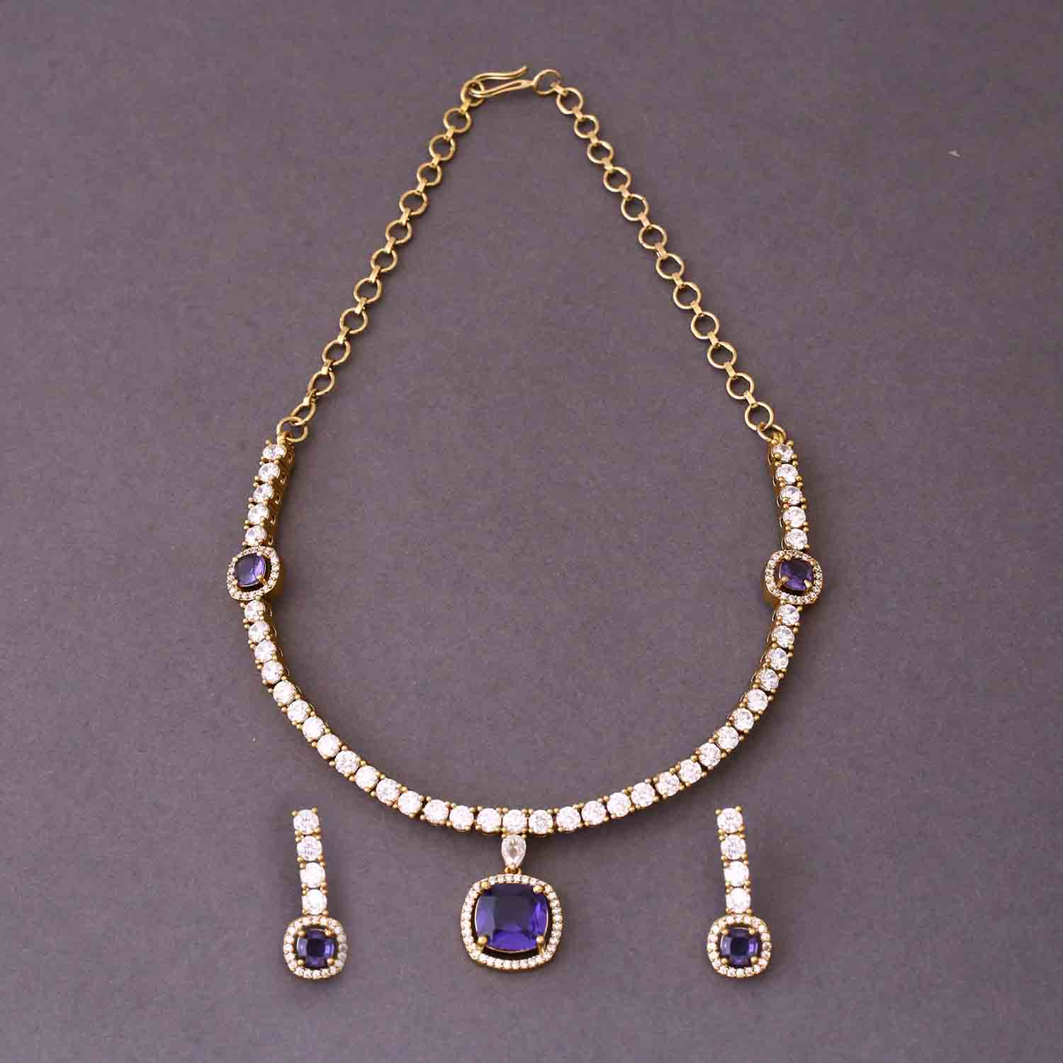 Purple Joseline Victorian Jewellery Set - New Arrival - Image 3