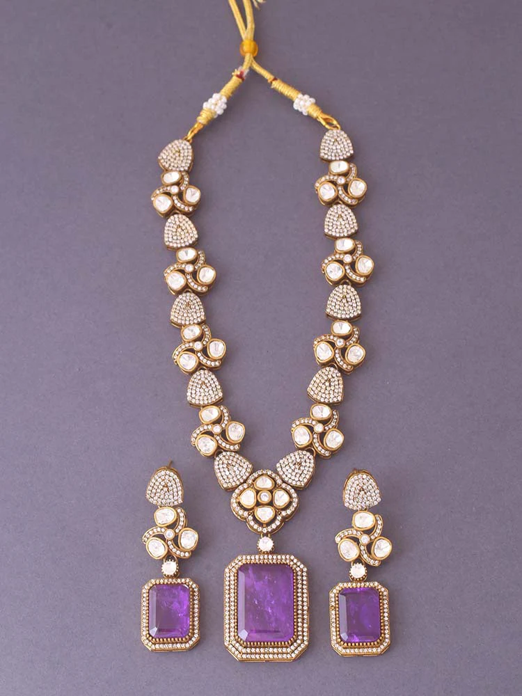 Purple Katherine Zirconia Jewellery Set - Image 3
