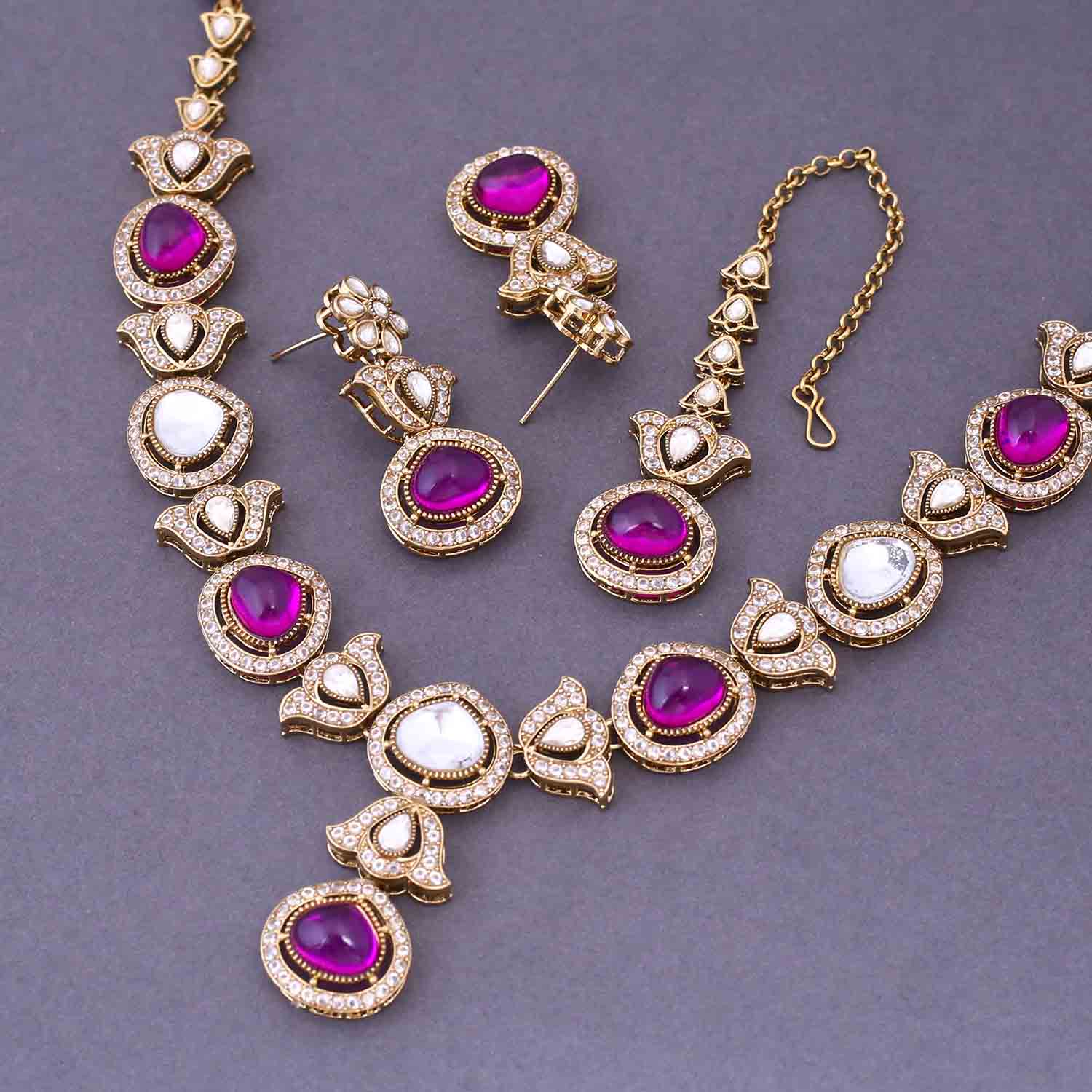 Purple Kirsty Victorian Jewellery Set- New Arrival - Image 4