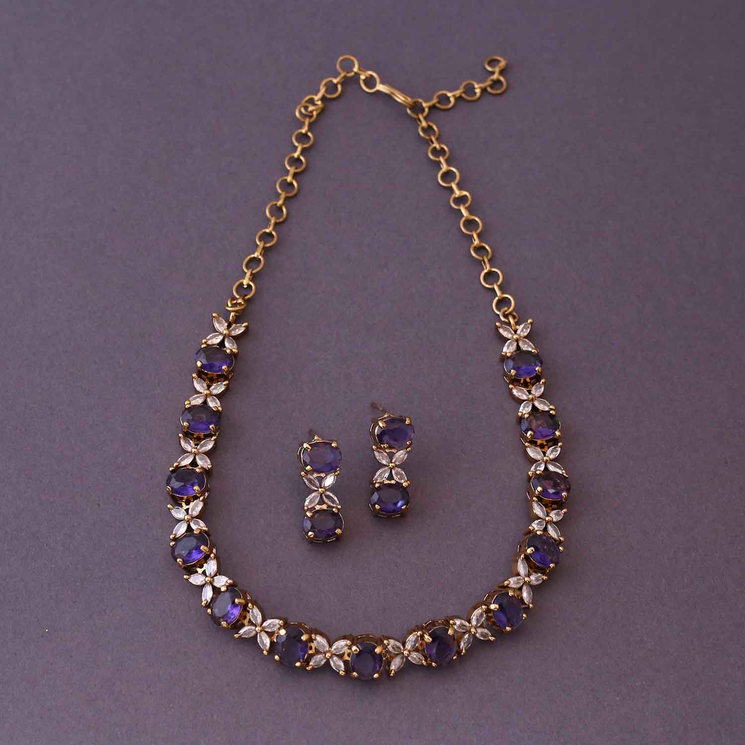 Purple Lussie Victorian Jewellery Set- New Arrival - Image 3