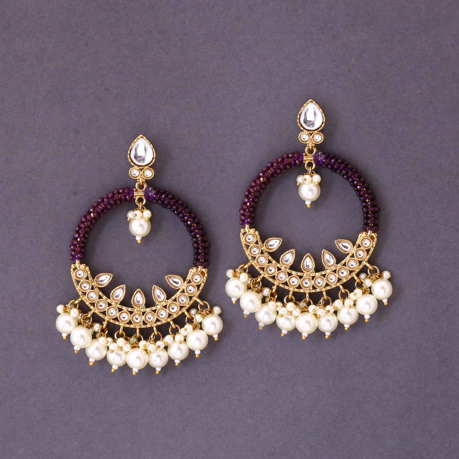 Purple Meeru Chandbalis - Image 3