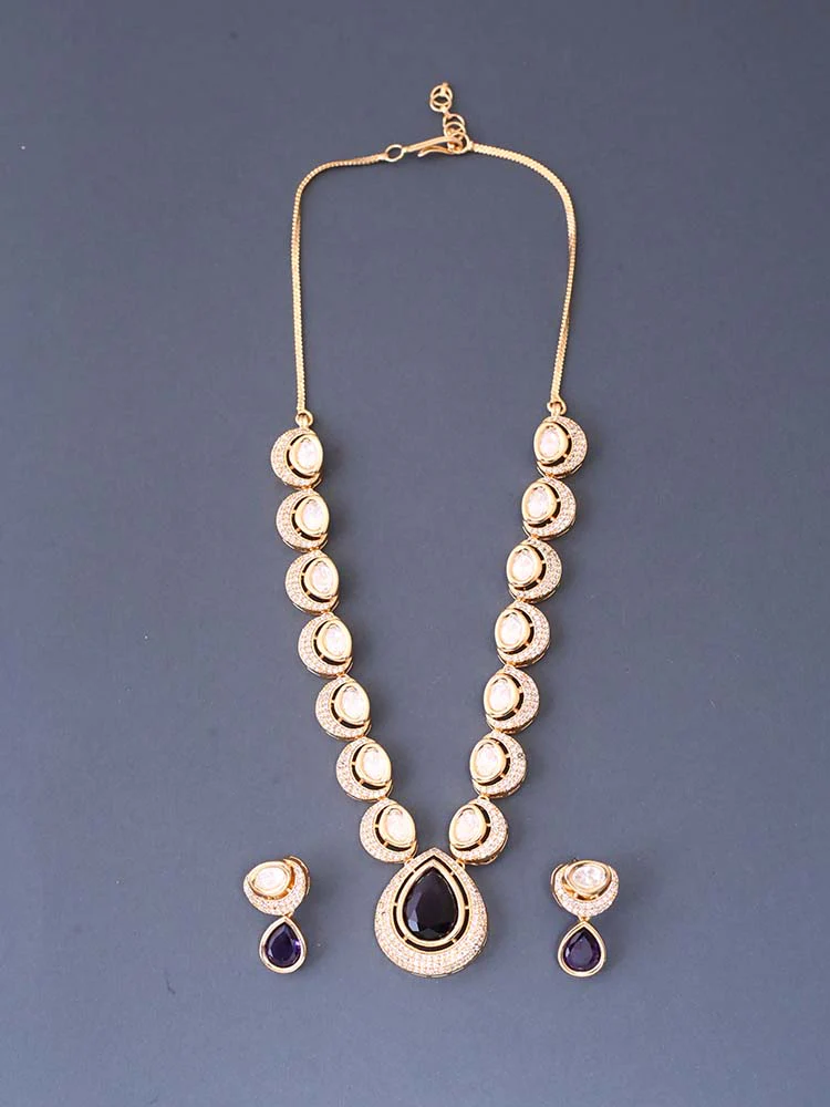 Purple Megan Zirconia Jewellery Set - Image 3