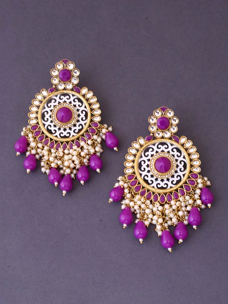 Purple Miraya Chandbalis - Image 3
