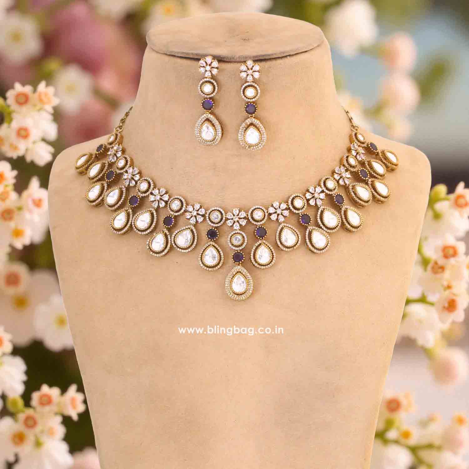 Purple Miroslava Victorian Jewellery Set - New Arrival - Image 3
