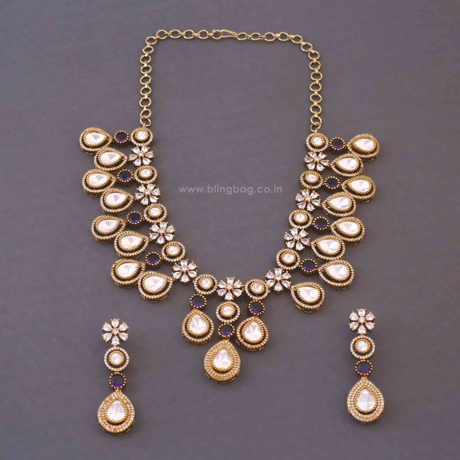 Purple Miroslava Victorian Jewellery Set - New Arrival - Image 4