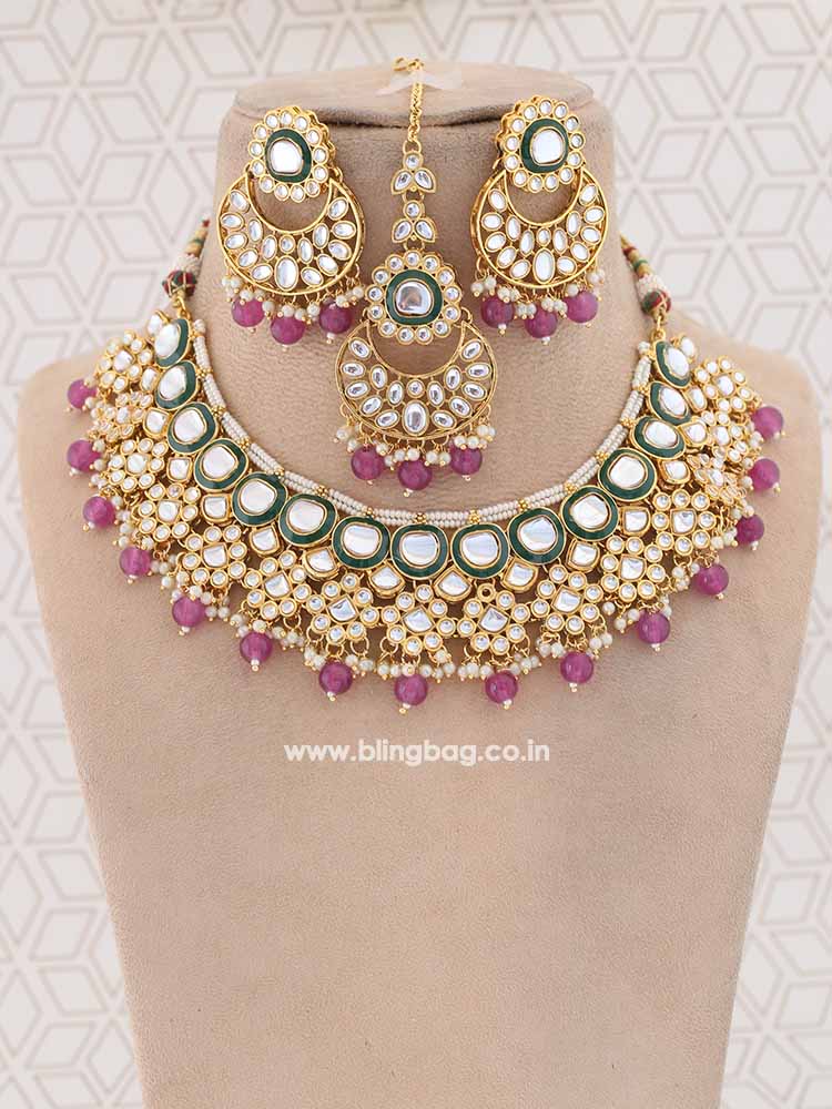 Purple Namita Jewellery Set