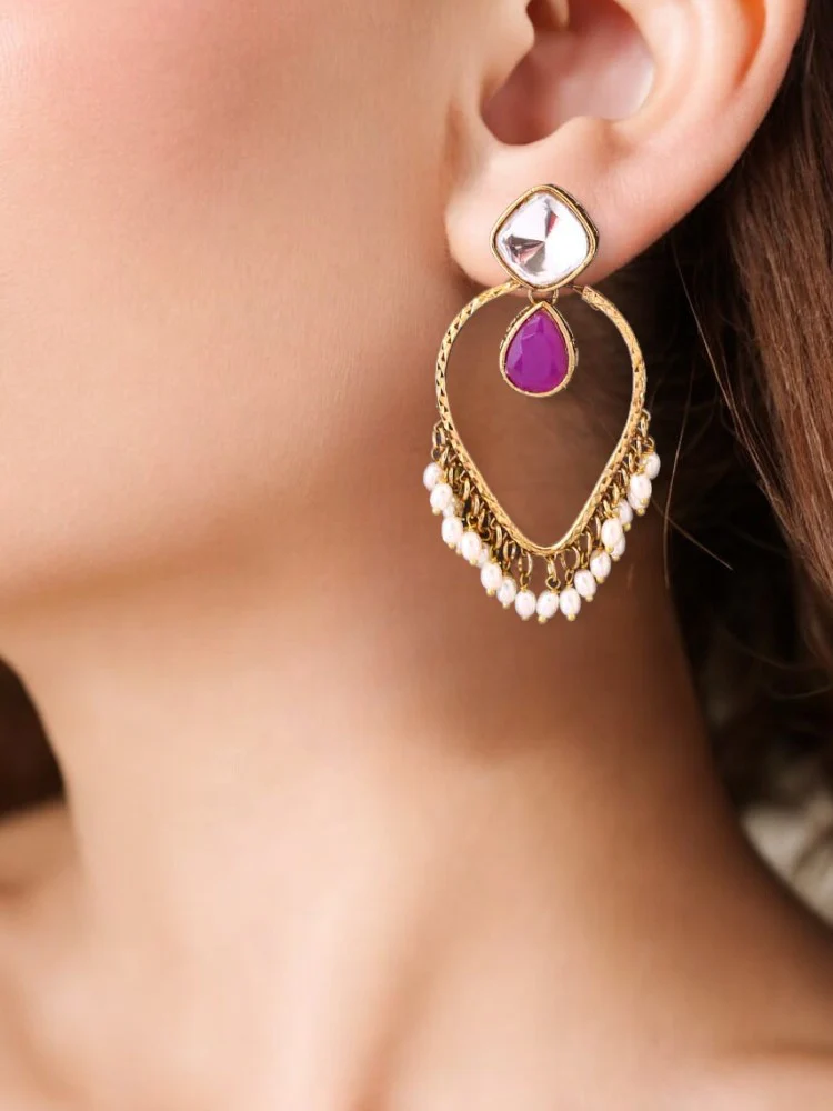 Purple Nilambari Danglers - Image 2