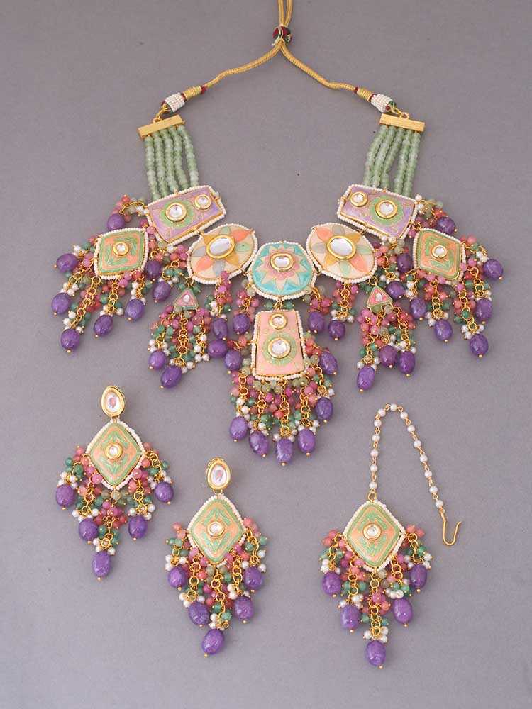 Purple Nimah Jewellery Set - Image 4