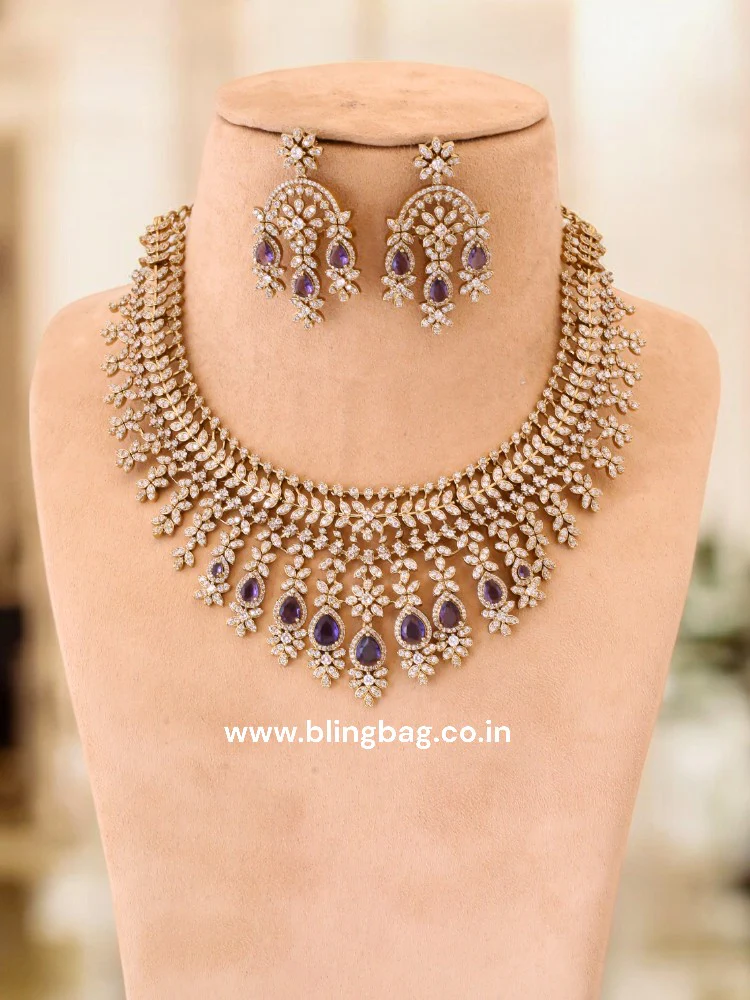 Purple Presley Victorian Jewellery Set - New Arrival - Image 2