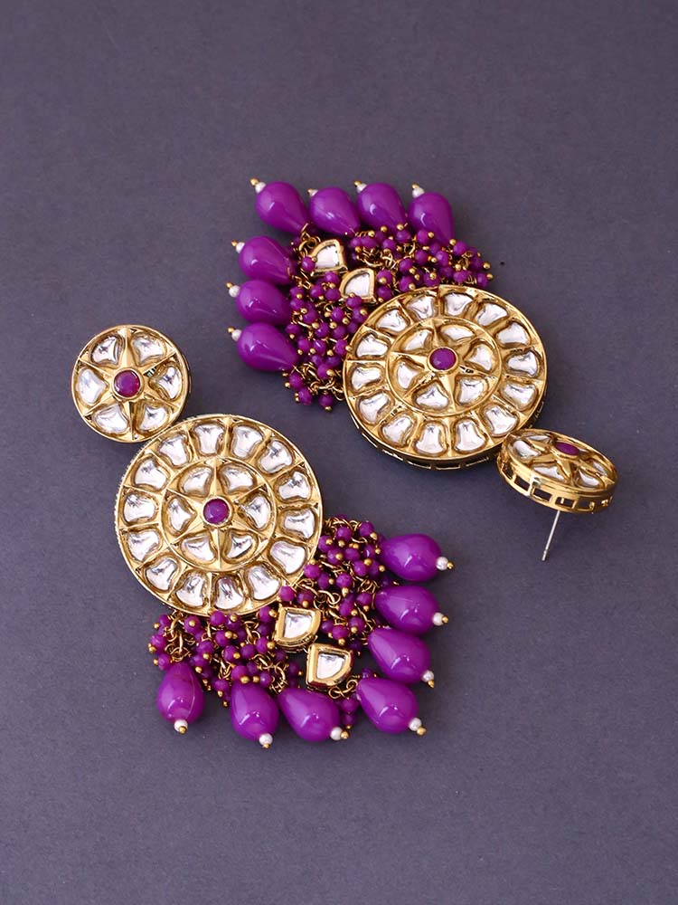 Purple Rachna Chandbalis - Image 4